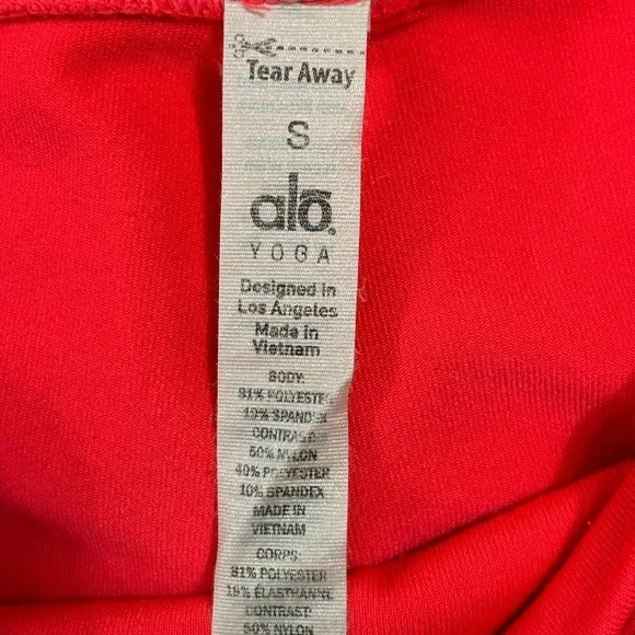 ALO Yoga Goddess Leggings Red Grey Small gym yoga workout ballet barre s… - Picture 8 of 8
